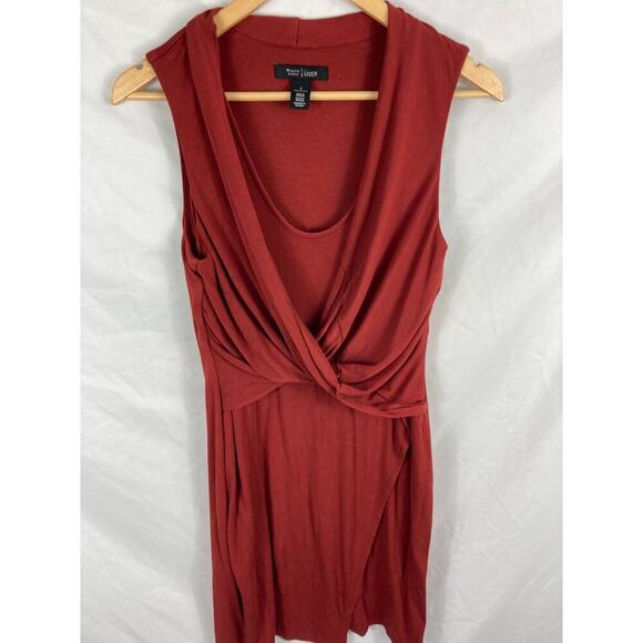 WHBM Sleeveless Stretch Wrap Front Dress Size Small - Picture 2 of 6